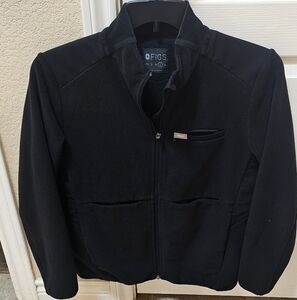 Black Zip-Up Figs Jacket